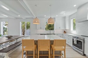 Fridge, microwave, oven, stovetop - ✨ Luxury Remodel | Private Beach | Private Pool | 4 King En Suites | Beach View 🏖️ (Seagrove Beach)