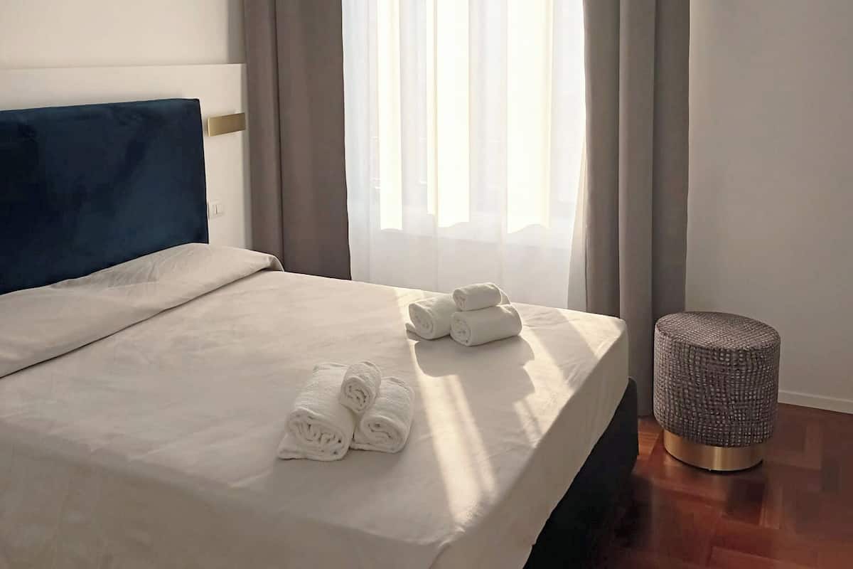 Standard Double Room | Premium bedding, laptop workspace, blackout drapes, cribs/infant beds
