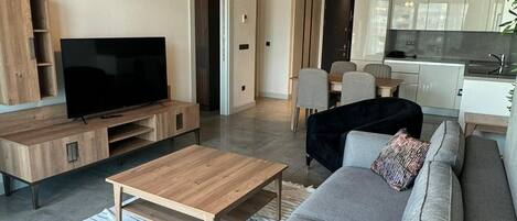 Smart TV, fireplace
