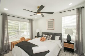 4 bedrooms, iron/ironing board, travel cot, WiFi