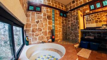 Hair dryer, soap, toilet paper