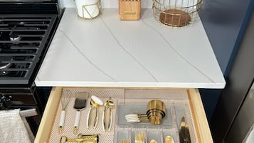 Microwave, oven, stovetop, dishwasher