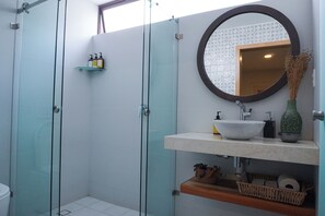 Secadora de cabello, toallas, jabón, shampoo 