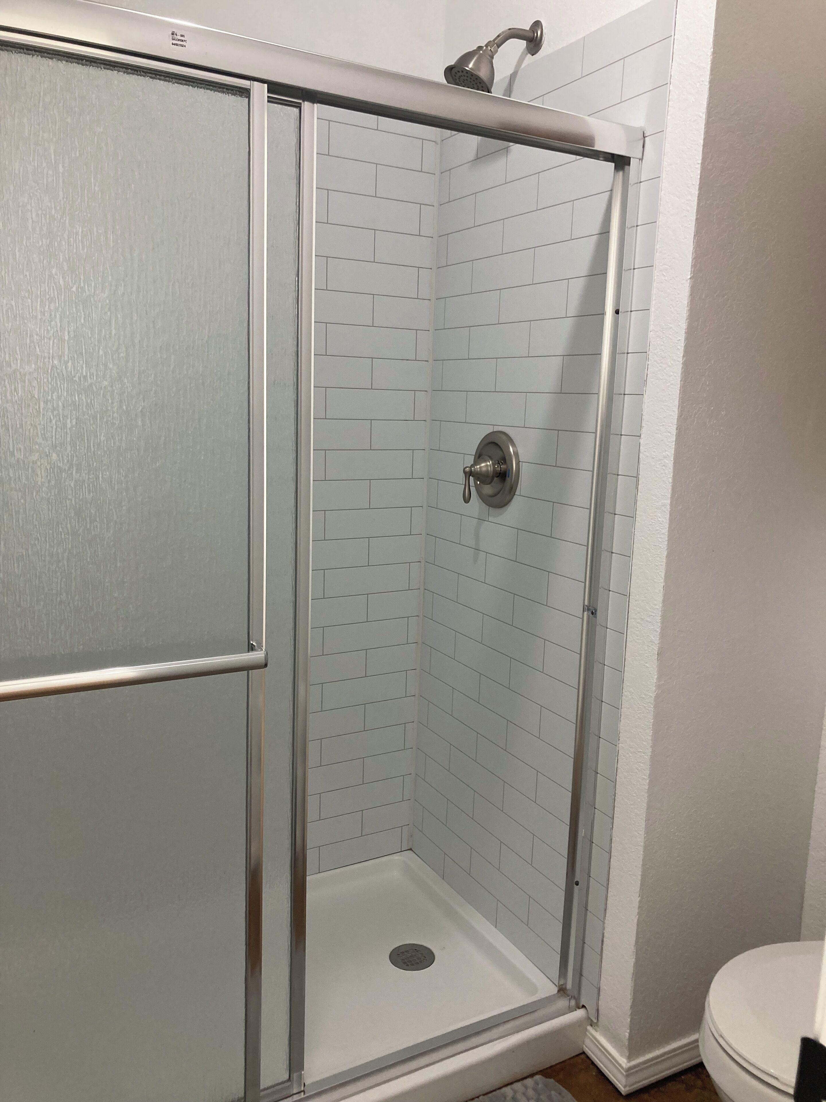 Shower, towels, soap, shampoo