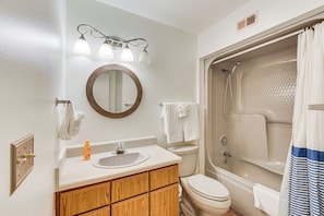 Hair dryer, towels