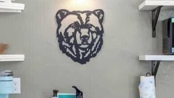 Microwave, coffee/tea maker, toaster, cookware/dishes/utensils