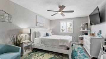 1 bedroom, iron/ironing board, travel crib, WiFi