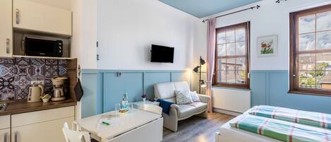 1 makuuhuone, ilmainen Wi-Fi, vuodevaatteet