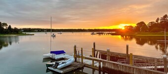 Charming cottage overlooking the bay in Padanaram Village. 