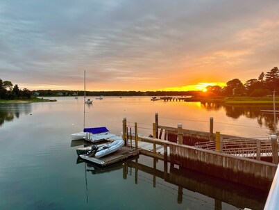 Charming cottage overlooking the bay in Padanaram Village. 