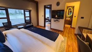 1 bedroom, desk, laptop workspace, iron/ironing board