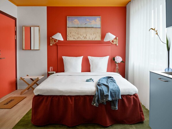 1 habitación, tabla de planchar con plancha, cuna de viaje y wifi