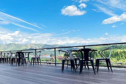 Outdoor banquet area