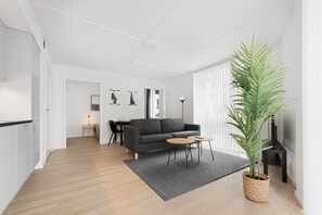 Basic Apartment, Balcony | Living area - Forenom Serviced Apts Oslo Kiellandplass (Oslo)