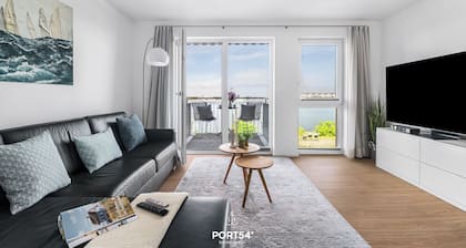 Hafenflair 2 - 1. Reihe am Wasser, Balkon mit Hafenblick, Fahrstuhl