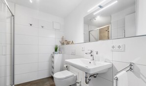 Shower, hair dryer