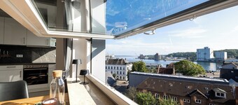 Urbanes Wohnen mit Fördeblick, parking space, water views, WiFi