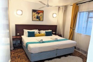 Apartemen, 1 kamar tidur | 1 kamar tidur dan Wi-Fi gratis