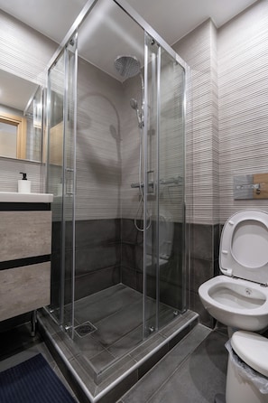 Secadora de cabello, toallas, jabón, papel de baño 