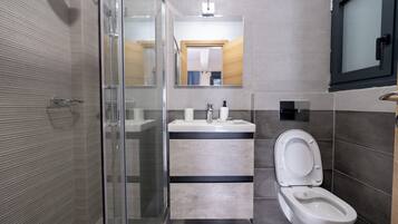 Haartrockner, Handtücher, Seife, Toilettenpapier