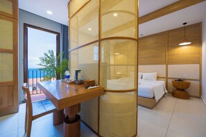 Deluxe Room, Ocean View | Memory foam beds, minibar, desk, laptop workspace - Lotus Home Corner & Rooftop (Phu Quoc)