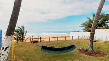Sun loungers, beach towels