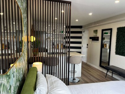 Green Room, Calm Studio, Stunning Downtown Views