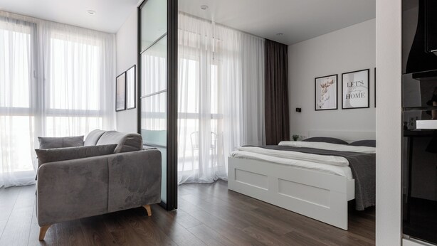 Comfort Studio, City View | Living area - Stylish studio near the National Library (Minsk)