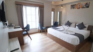 Premium Room | Egyptian cotton sheets, premium bedding, memory-foam beds, desk