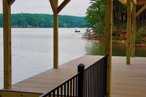 House (5 Bedrooms) | Interior - Hot Tub & Dock: Lakefront Connelly Springs Escape (Connellys Springs)