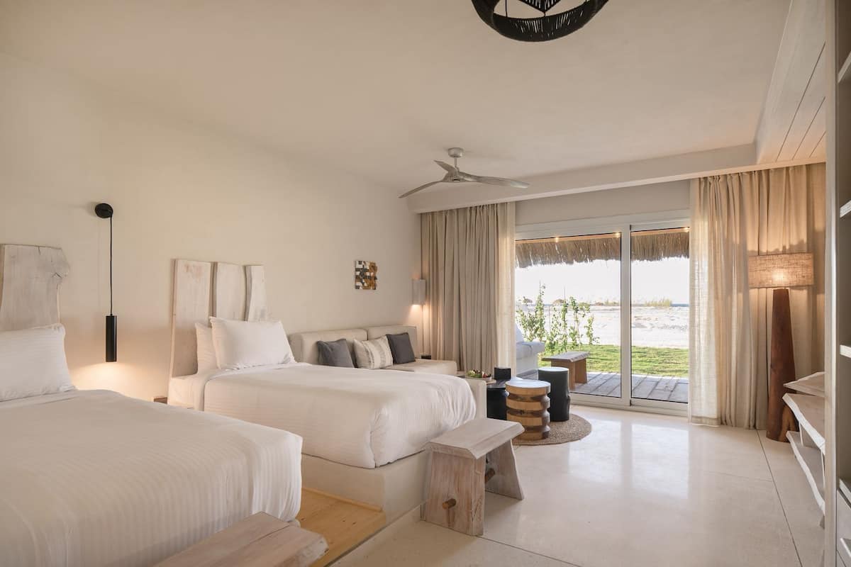 Cabin, 2 Twin Beds, Sea View | 1 bedroom, premium bedding, minibar, iron/ironing board