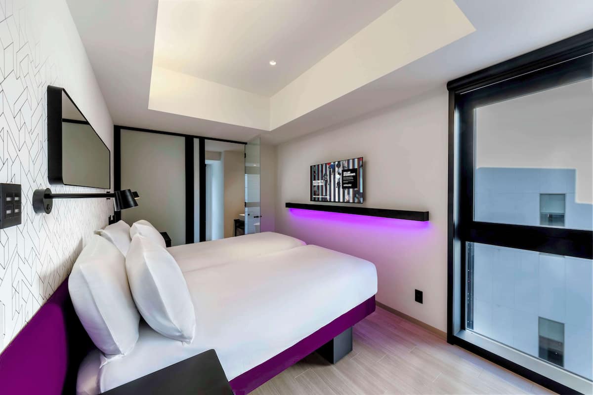 In-room safe, desk, laptop workspace, blackout curtains