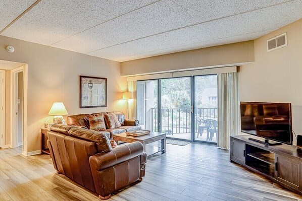 TV, DVD player, stereo