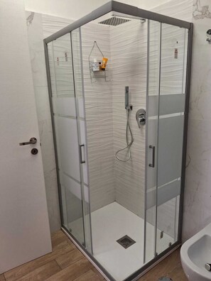 Dusche, Haartrockner, Bidet, Handtücher