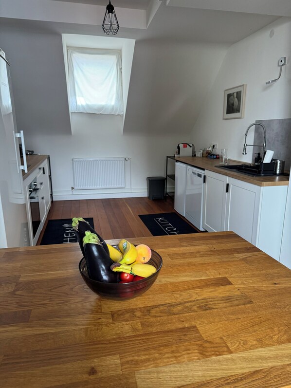 Fridge, oven, stovetop, dishwasher - Stylish vacation apartment in a historic property in the pedestrian zone (Breisach am Rhein)