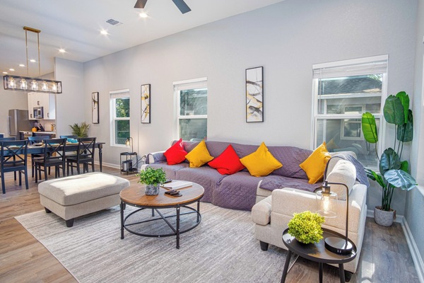 Family House (4 Bedrooms) | Living area | 50-inch TV with digital channels