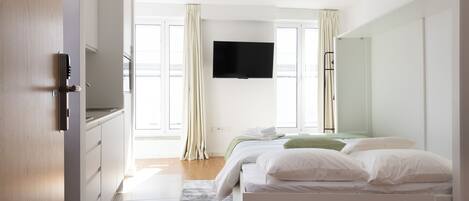 1 quarto, roupa de cama