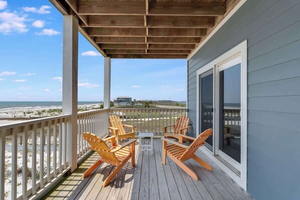 2nd Deck Balcony overlooking the Gulf