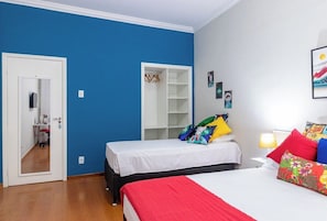2 habitaciones, tabla de planchar con plancha, wifi y ropa de cama