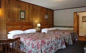 Room with Two Queen Beds - Pool View | Pillowtop beds, iron/ironing board, free WiFi, bed sheets