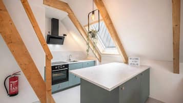 Fridge, oven, stovetop, dishwasher