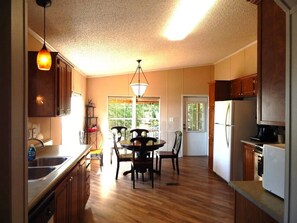 Microwave, oven, stovetop, dishwasher