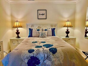 2 bedrooms, iron/ironing board, WiFi, bed sheets