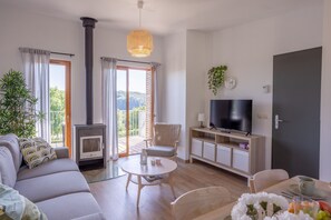 Télévision, cheminée