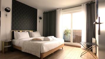 2 chambres, fer et planche à repasser, Wi-Fi, draps fournis