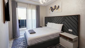 Deluxe Apartment, Balcony, City View | 2 bedrooms, blackout drapes, iron/ironing board, free WiFi