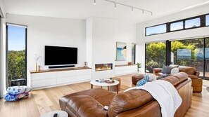 Fernseher, Kamin