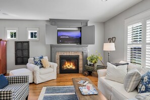 TV connectée, cheminée