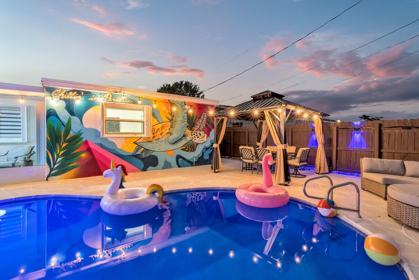 Et oppvarmet basseng