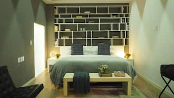 1 bedroom, desk, iron/ironing board, travel crib